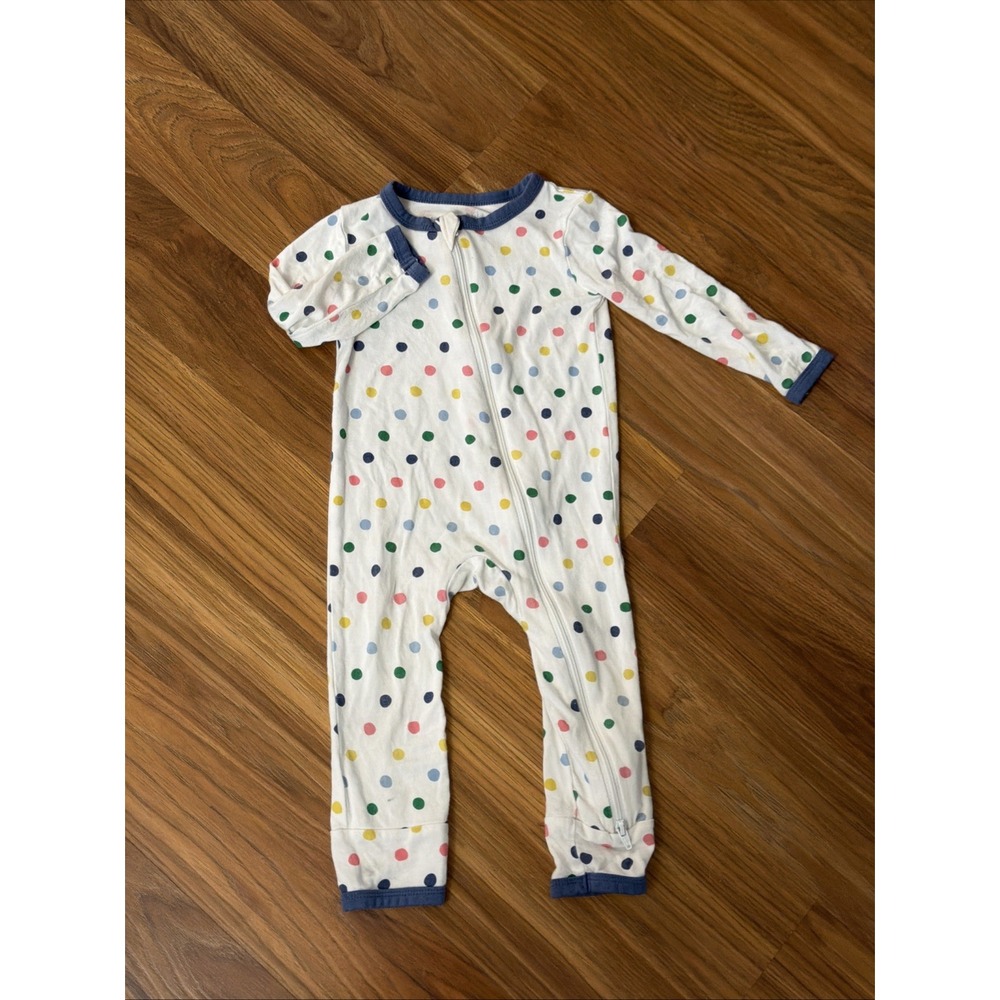 Kyte Baby Girls Boys 12-18 Months Colorful Polka Dot Sleeper Pajamas